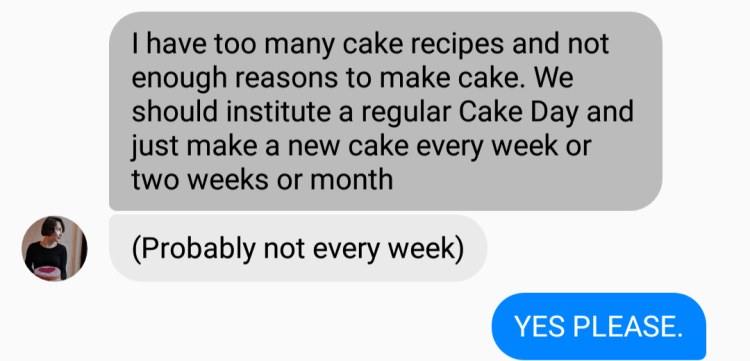 cake day facebook message